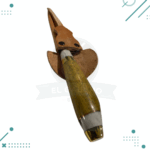 Cuchillo Mango de madera + vaina 100% cuero - Imagen 2