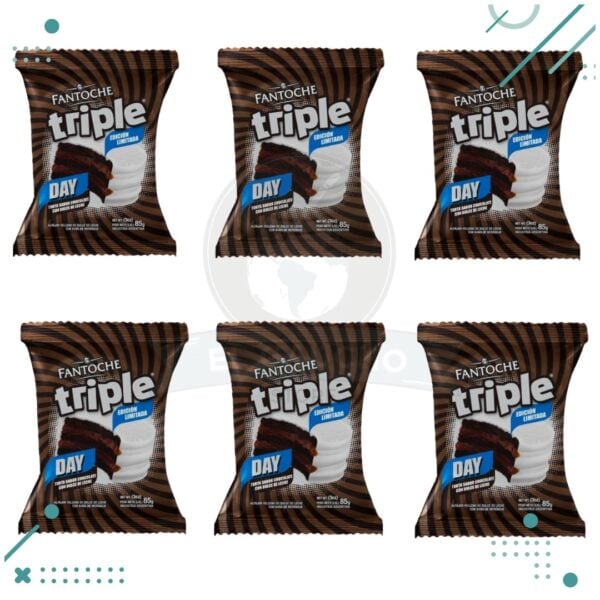 Alfajor Fantoche Triple DAY, Edicion Limitada (85gr) (pack de 6u) (510gr)