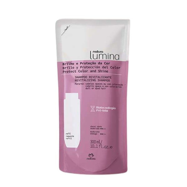 dcb9f783bf41b535e55f04386fb6b633526a0ede249d3b205dc0030088dbff6635994.png Repuesto shampoo revitalizante NATURA LUMINA x300ml - Imagen 1