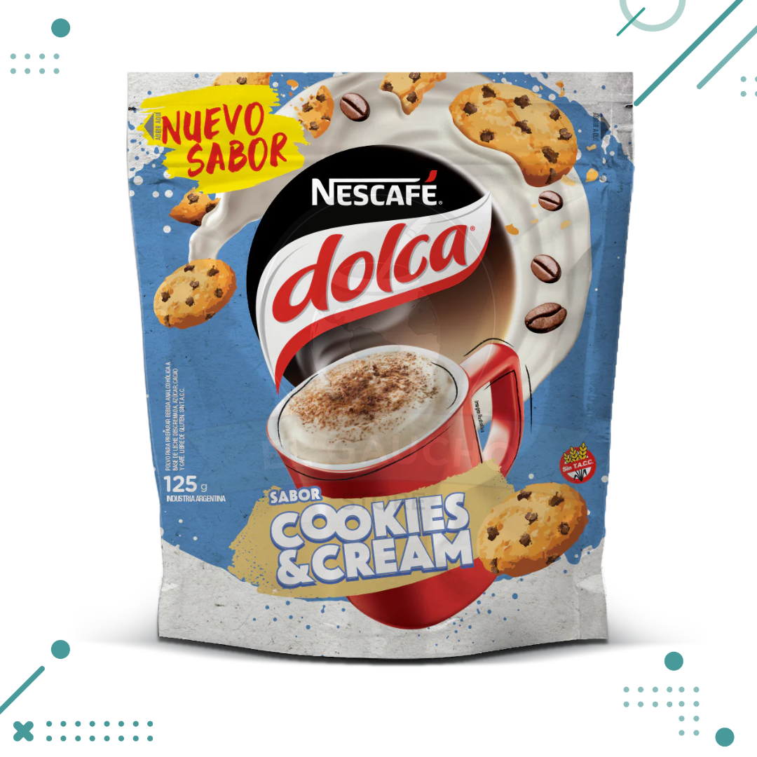 dolca-cookie.png Nescafe Dolca "cookies and cream" (125g) - Imagen 1