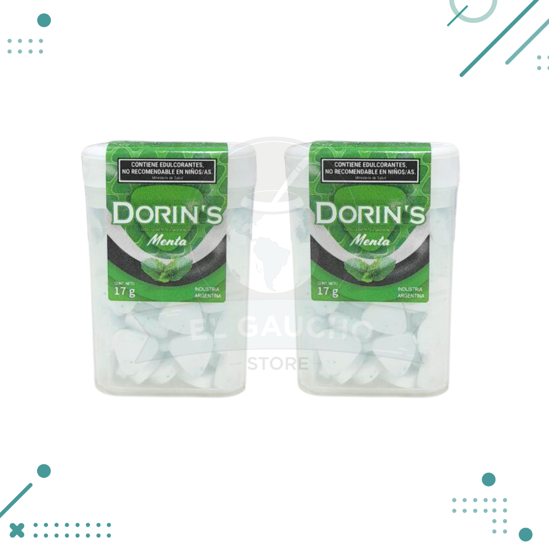 dorins-menta.png Pastillas Dorins sin azucar sabor Menta 17gr (pack x 2un.) 34gr - Imagen 1