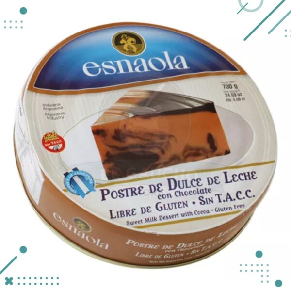 Esnaola Postre de Dulce de Leche Con Chocolate lata 700gr