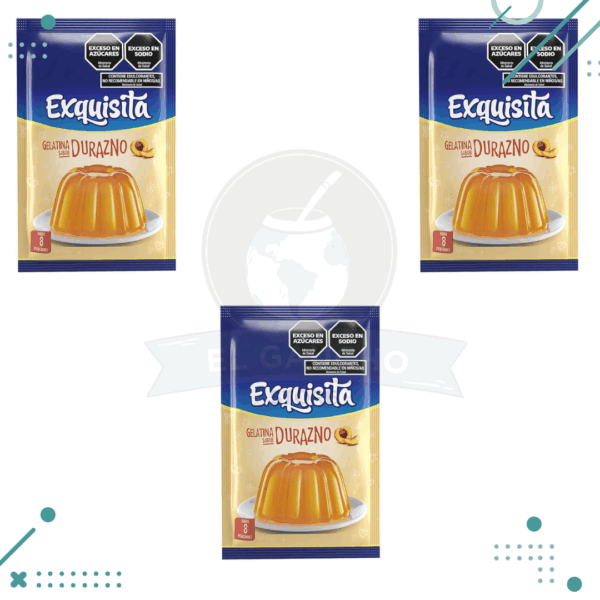 Gelatina Exquisita DURAZNO 25gr ( pack x3un.) 75gr