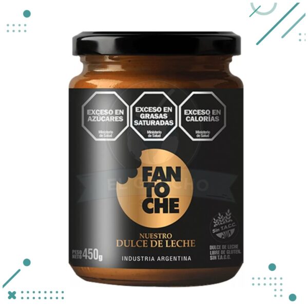 Dulce De Leche Fantoche Envase de Vidrio 450 gr