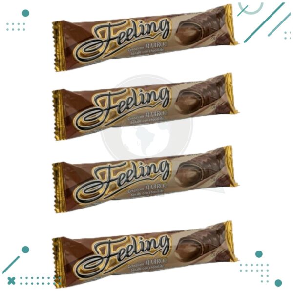 Feeling Felfort Barra de Chocolate Milk Chocolate Cereal Bar Filled with Marroc Felfort, 20 g (pack x 4un)