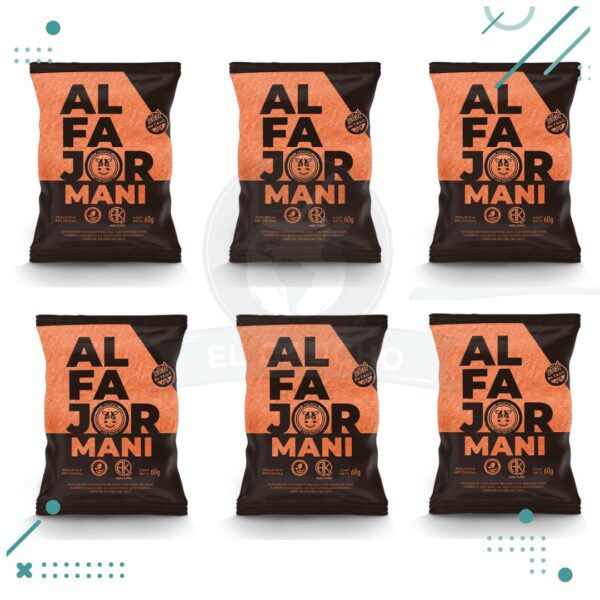 Alfajor Vegano Chocolate con MANI Felices las Vacas 75g (pack 6un)