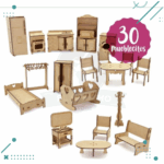 Set de Muebles Para Muñecas- 30 unidades Fibrofácil