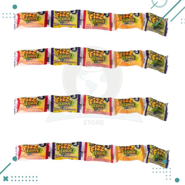 Caramelo Fizz Super Acidos EXTREME(18,4gr.) (pack x4 tiras) 73.6gr