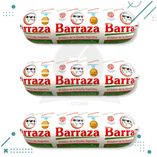 Queso Barraza Muzarella (1Kg aprox) (Pack x3) (3kg)