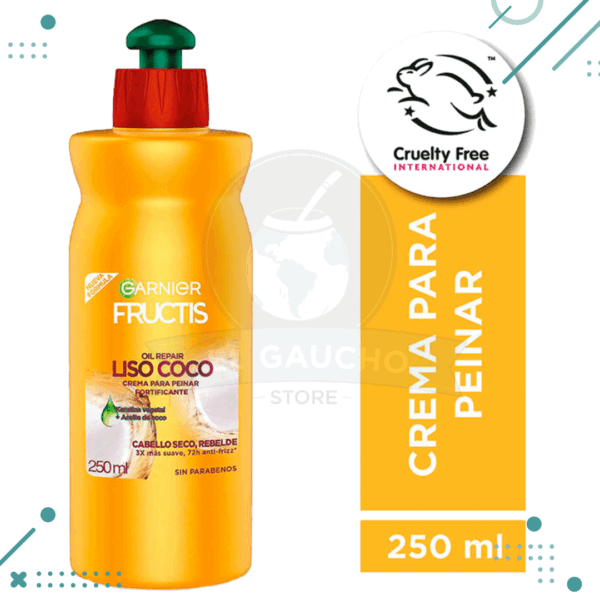 Crema para Peinar fructis liso x250 ml