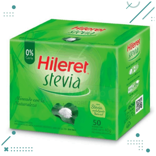 Edulcorante Hileret Stevia caja de 50 sobres (40gr)