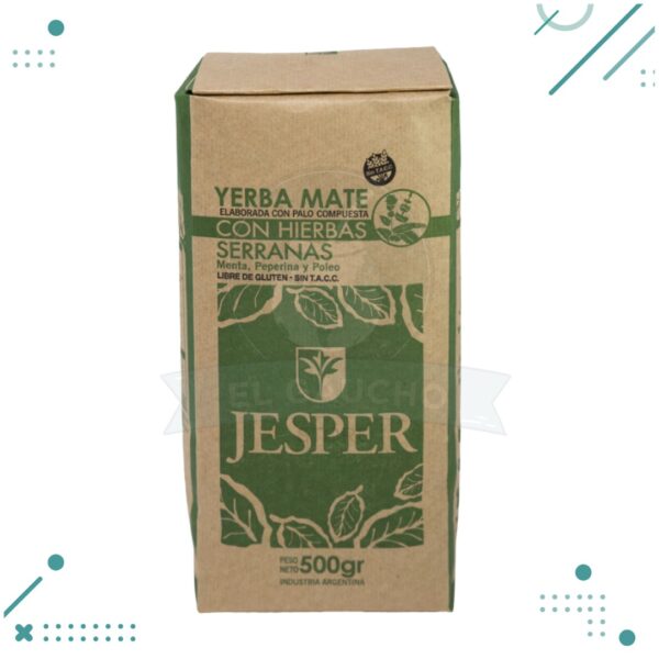 Yerba Mate Certificada Jesper Con Hierbas Serranas 500gr