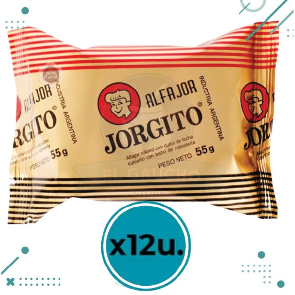Alfajor Jorgito Clásico Negro (55gr) (Pack 12u) (660gr)