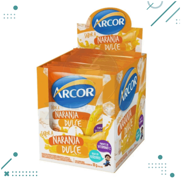 Jugo Arcor Naranja Dulce 20g (CAJA 18u) (360gr)