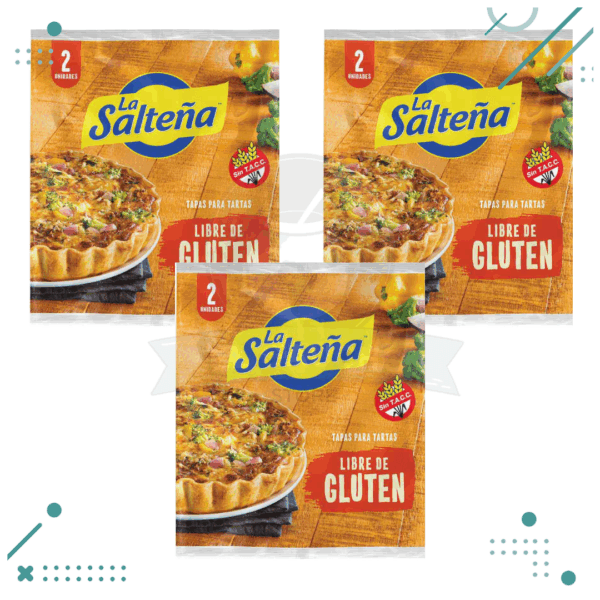 Tapas para PASCUALINA-TARTA La Salteña, Libre de Gluten 2u (pack 3 un)(6 discos)