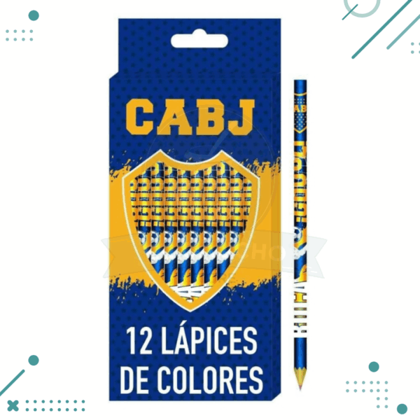 Lapices de colores Boca Juniors (x12unidades)