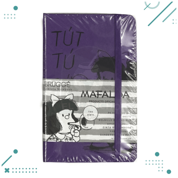 Libreta Mafalda VIOLETA, hojas rayadas