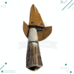 Cuchilla Mango de Asta de Ciervo Artesanal + vaina 100% cuero (32cm) - Imagen 3