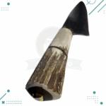 Cuchilla Mango de Asta de Ciervo Artesanal + vaina 100% cuero (32cm) - Imagen 2