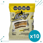 Marley Alfajores Bajoneros Blancos, Relleno con Dulce de Leche, Recubierto Con Baño De Reposteria (75gr) (Pack de 10u) (750gr)