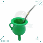 Mate Curvas con Sistema Sacayerba color VERDE + Bombilla De Acero Inox