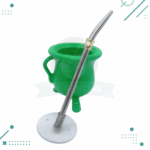 Mate Curvas con Sistema Sacayerba color VERDE + Bombilla De Acero Inox - Imagen 2