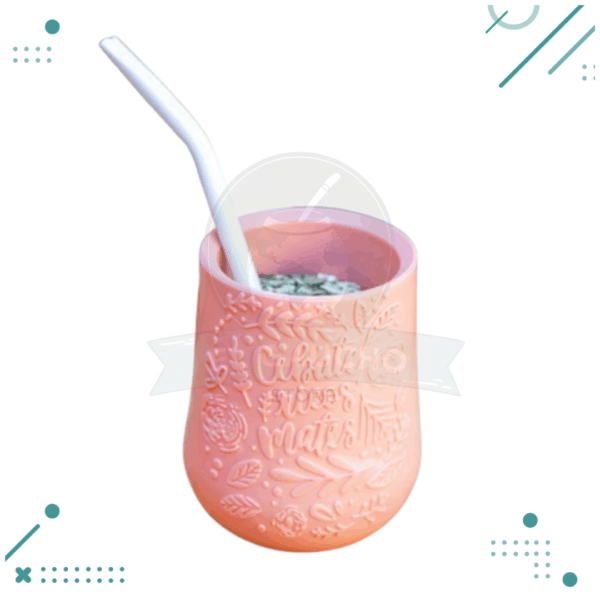 Mate 3D Flores ROSA+ Bombilla de regalo