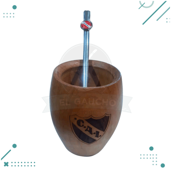 Mate Madera INDEPENDIENTE con bombilla incluida