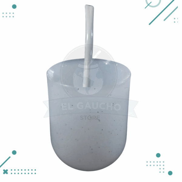 Mate Glitter BLANCO + Bombilla de regalo