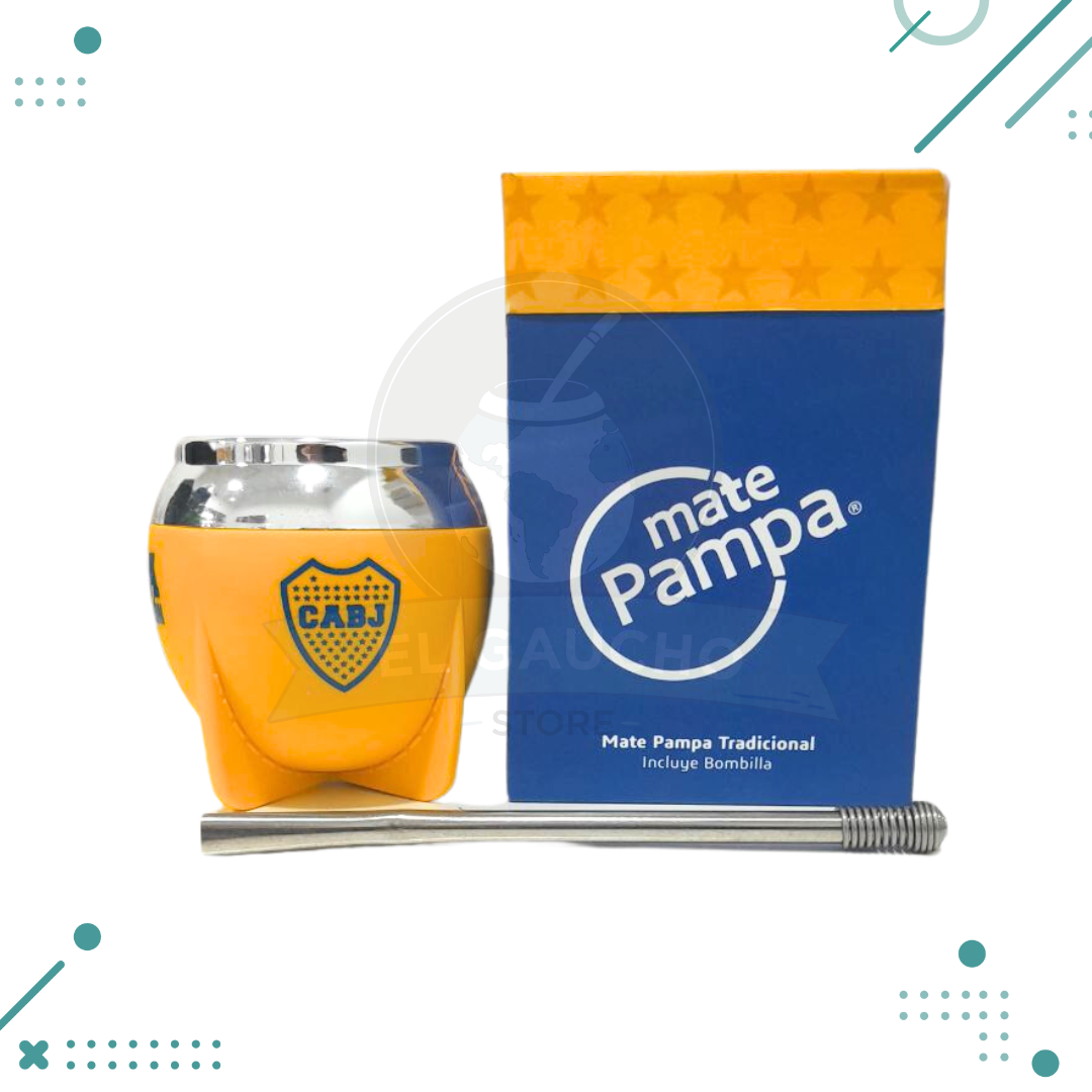 mate-bocon-cBJ.png Mate Pampa Copa/bocón Boca Juniors + bombilla - Imagen 1