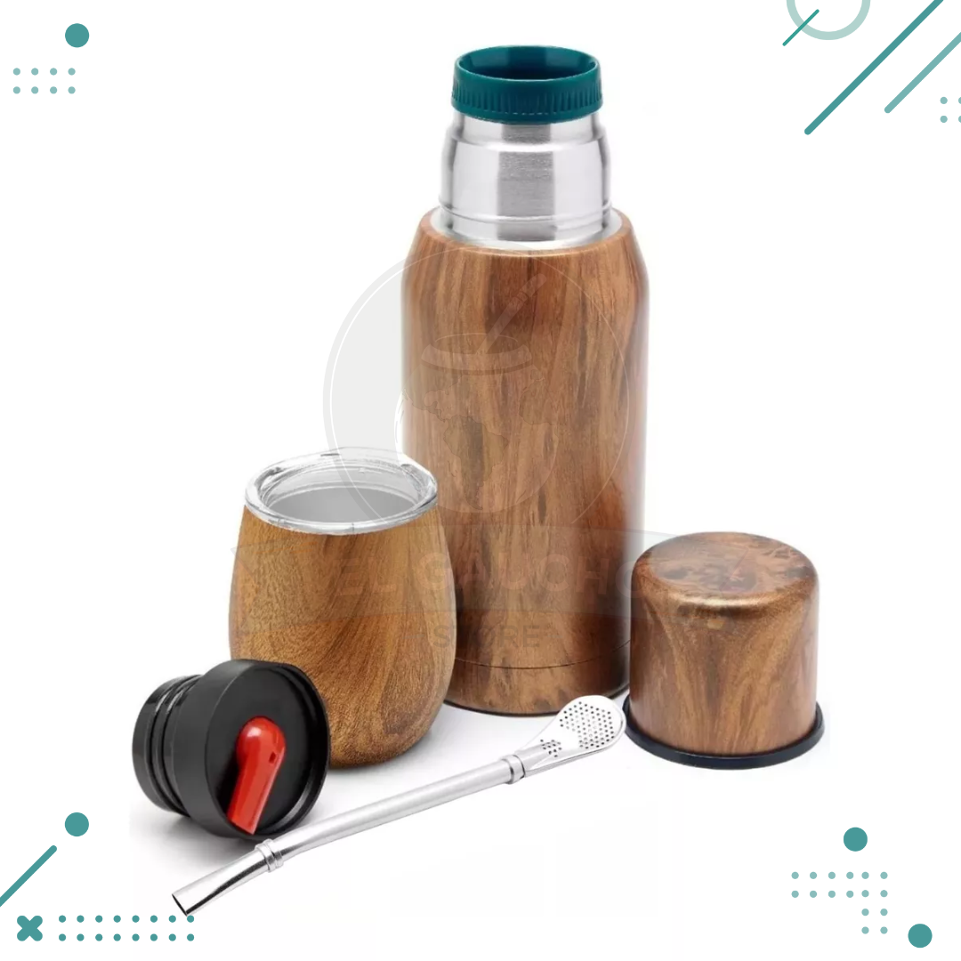 mate-maders.png Set Matero - Termo Acero 750ml + Mate + Bombilla Inal Madera - Imagen 1