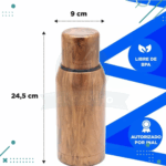 Set Matero - Termo Acero 750ml + Mate + Bombilla Inal Madera - Imagen 5