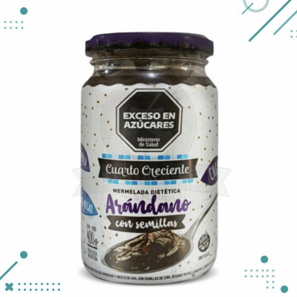 Mermelada de arandanos con semillas sin tacc CUARTO CRECIENTE 400g