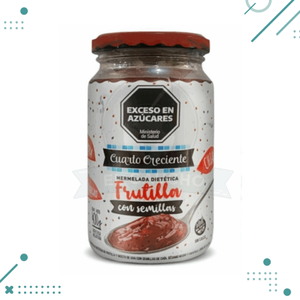 Mermelada de frutillas con semillas sin tacc CUARTO CRECIENTE 400g