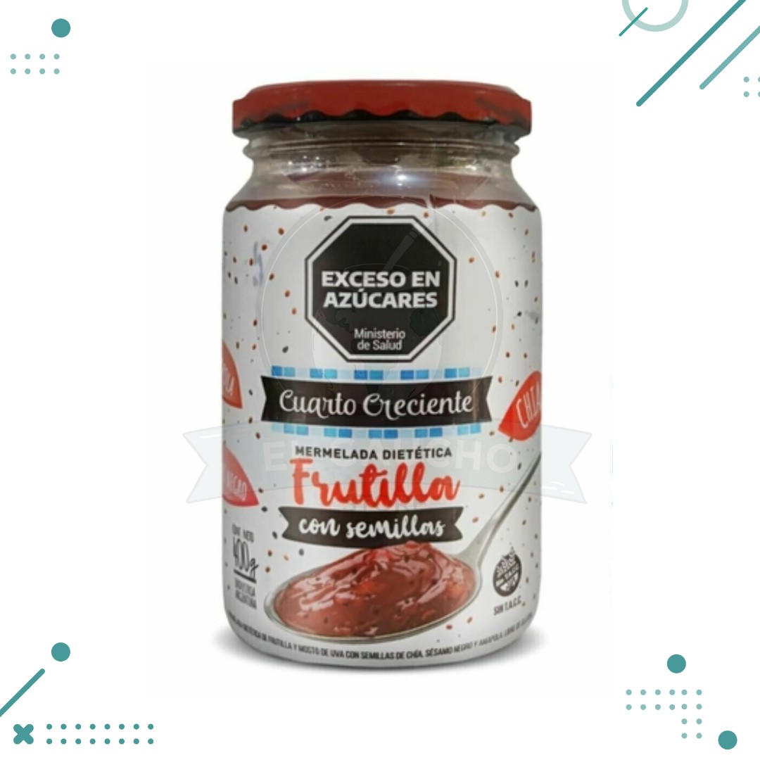 mermalada-frutillas.png Mermelada de frutillas con semillas sin tacc CUARTO CRECIENTE 400g - Imagen 1