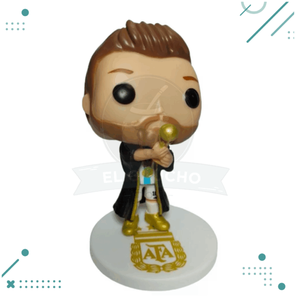 Funko Muñeco Futbol Seleccion Argentina Messi Campeón MOD1 Capa Negra