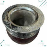 Mate Roma Cincelado Alpaca Cuero Tallado Calabaza (Color MARRON) - Imagen 6