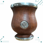 Mate Boca Plana Alpaca Algarrobo Con Dije