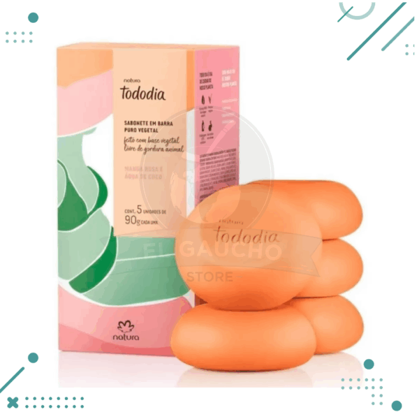 Natura Jabones Tododia Mango Rosa Y Agua Coco 5unid 90gr (450g)
