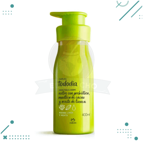 Crema Nutritiva para el Cuerpo Tododia Hierba Limon y Menta- Natura- 400 ml