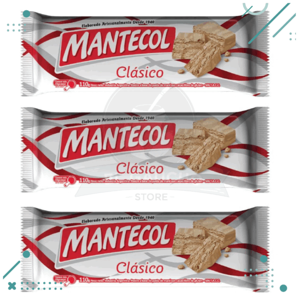 Mantecol Clásico, Pasta de Maní con Cacao (110gr) (3 Unidades) (330gr)