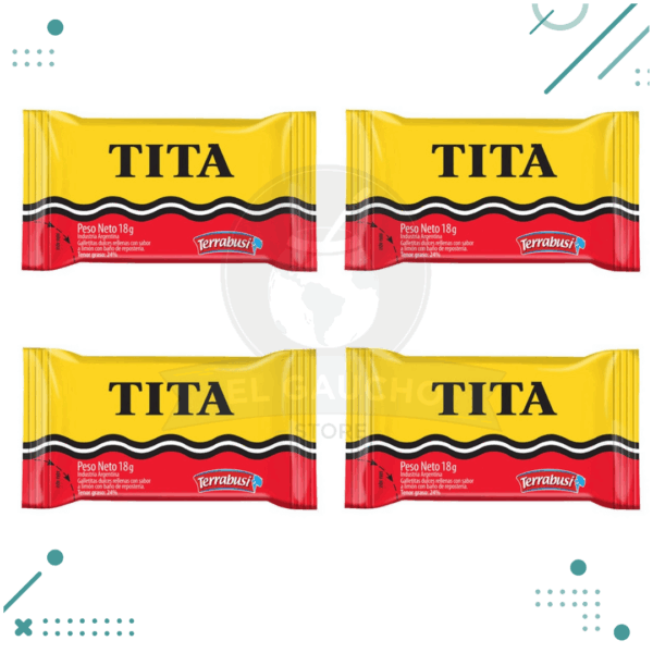 Oblea Tita bañada en Chocolate, relleno sabor a Limón (18gr.) (4 unidades) (72gr.)