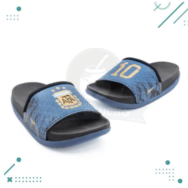 Bagunza Ojotas Chancletas Sandalias, Modelo ARG10 Selección Argentina, Color Azul