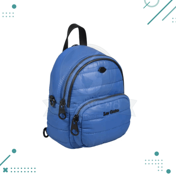 Mini mochila "Las Oreiro" color Azul 21cm x 18cm x 10cm