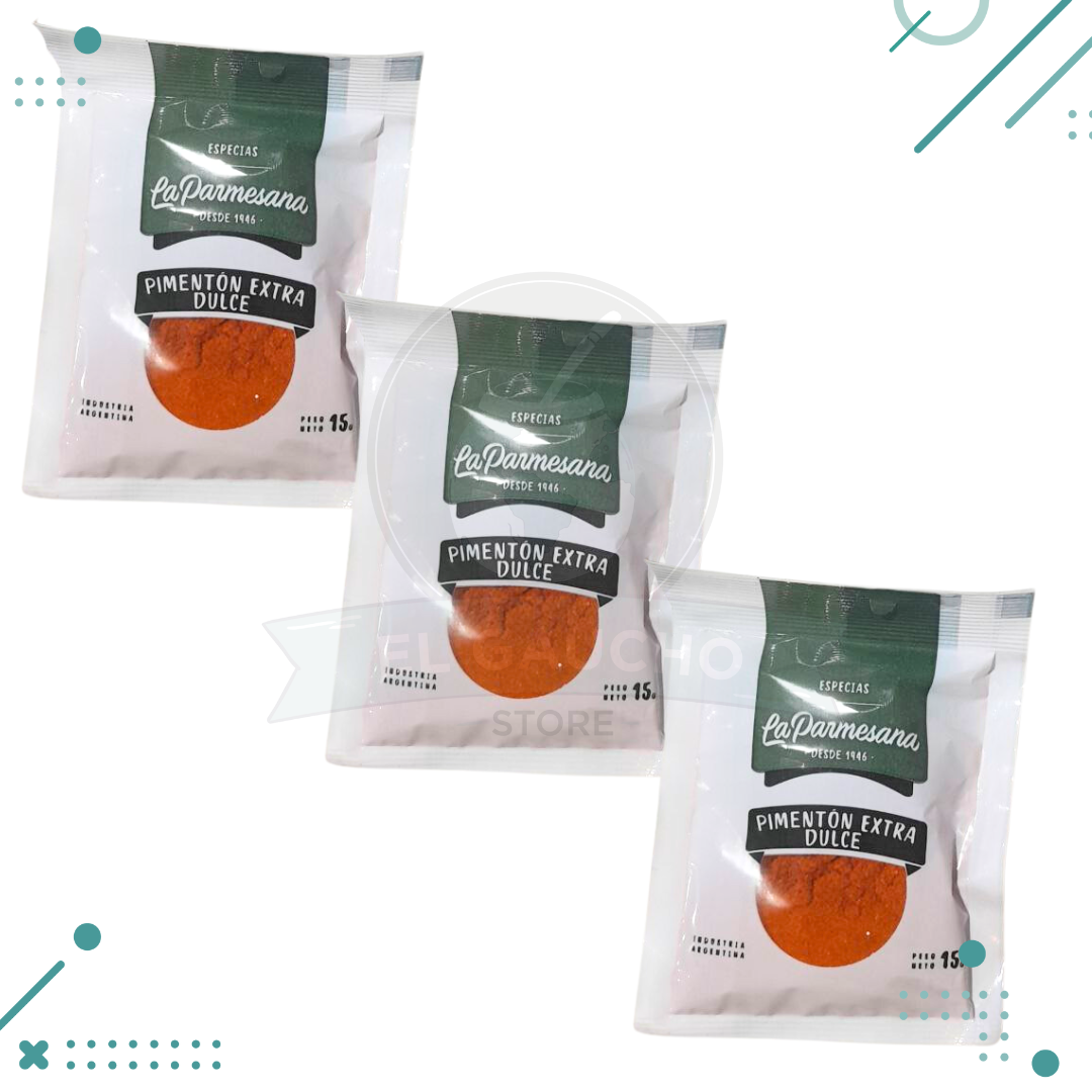 parmesana.png La parmesana pimenton extra dulce 15gr pack x3un. (45gr) - Imagen 1