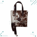 Cartera de cuero y pelo color marron