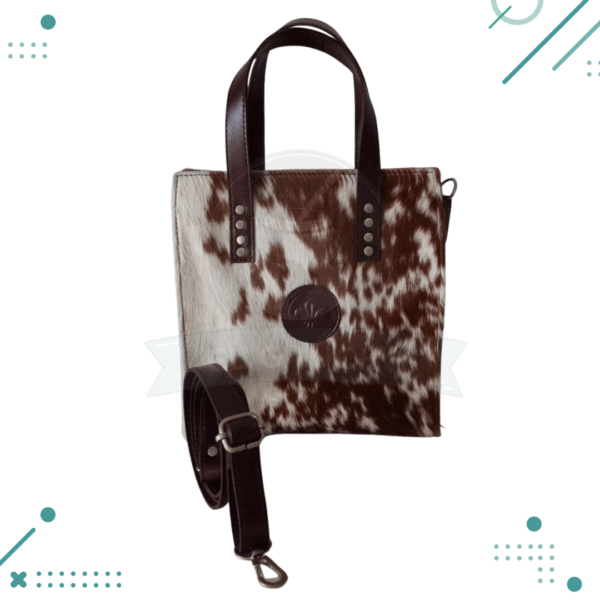 Cartera de cuero y pelo color marron