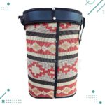 BOLSO MATERO RIGIDO DE HILO, COLOR ROJO Y BEIGE - Imagen 5