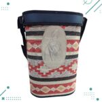 BOLSO MATERO RIGIDO DE HILO, COLOR ROJO Y BEIGE - Imagen 4