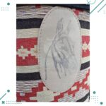 BOLSO MATERO RIGIDO DE HILO, COLOR ROJO Y BEIGE - Imagen 3